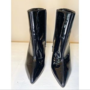 Express Shiny Synthetic Ankle Boots Size 6.